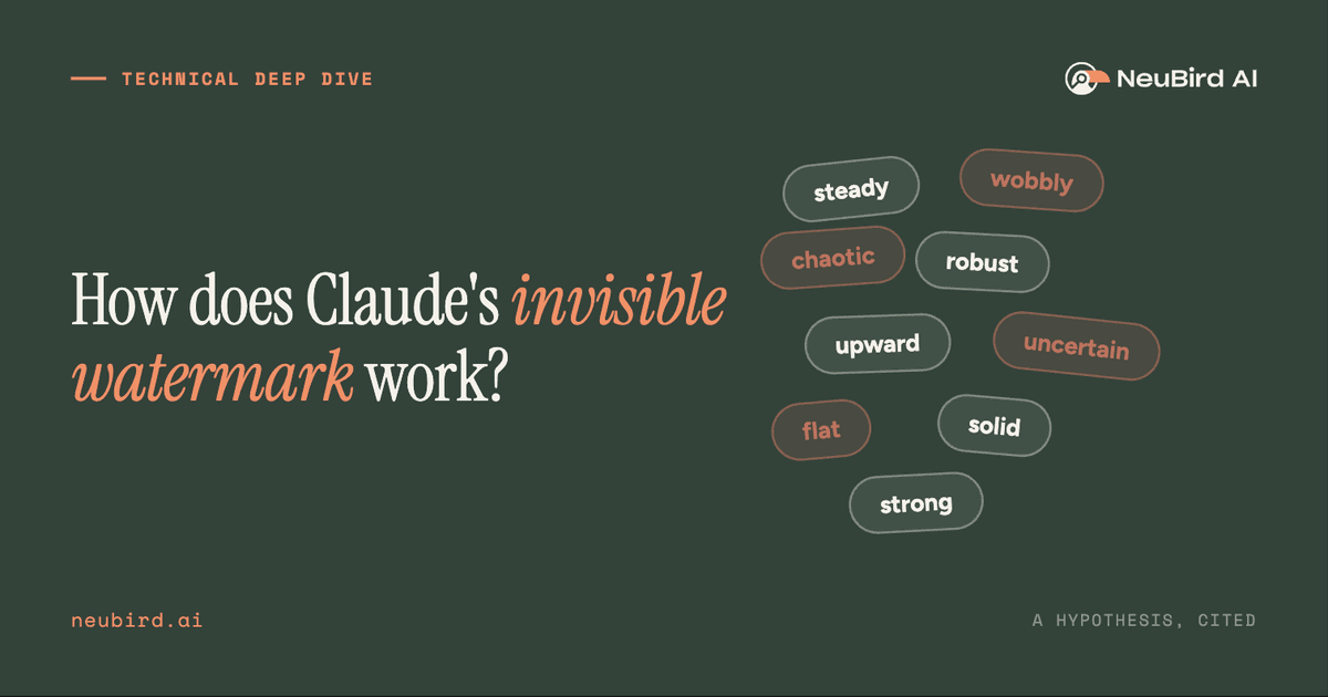 How Does Claude's Invisible Watermark Work?