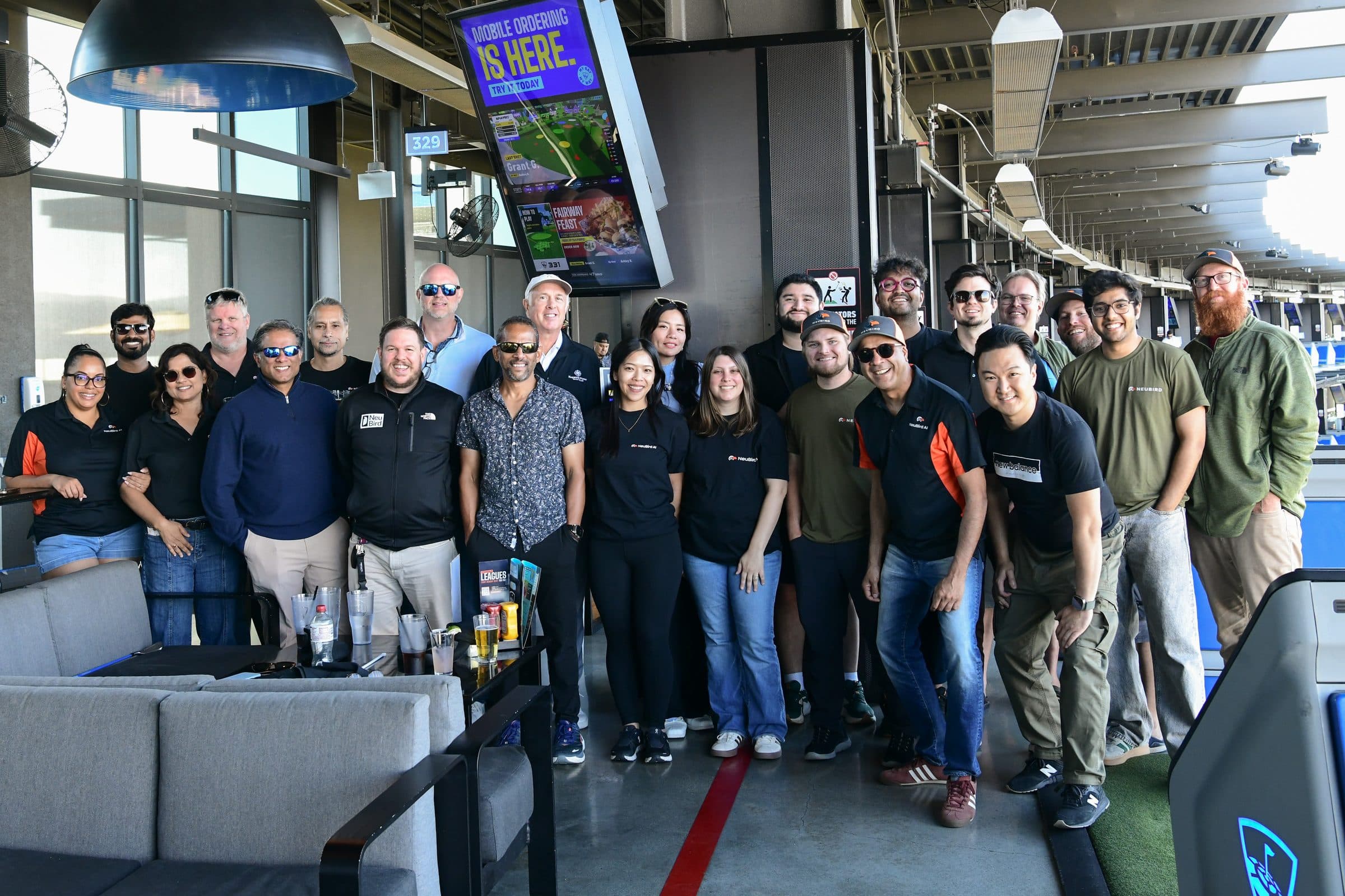 The NeuBird team at Topgolf