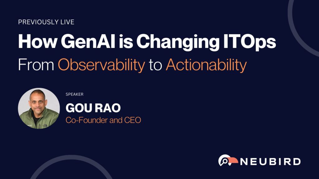 Linkedin webinar about: How GenAI is changing ITOps