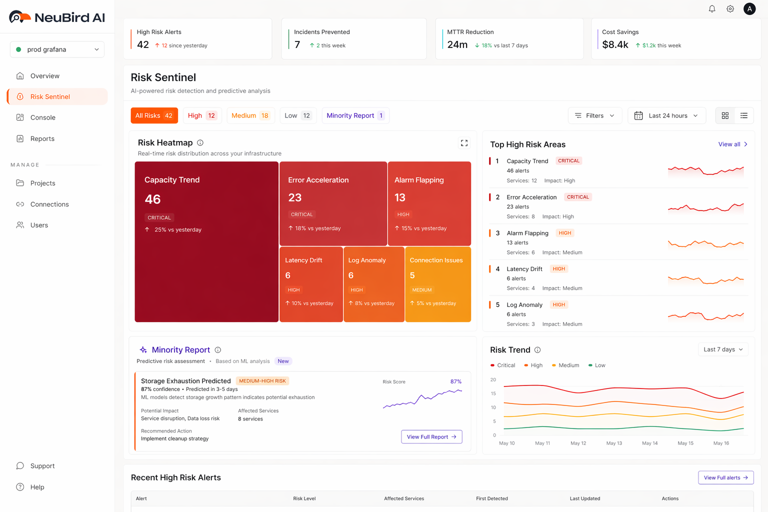 NeuBird AI product interface